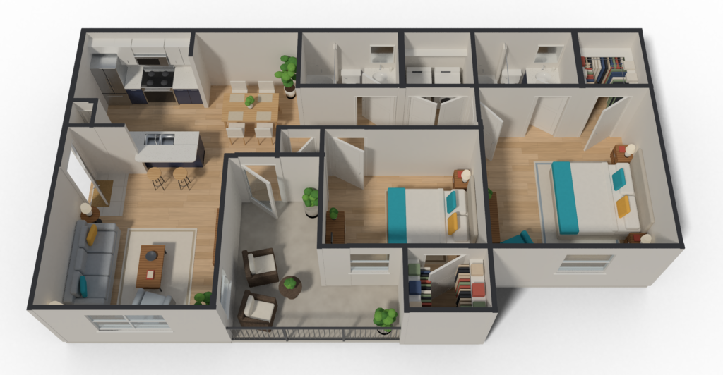 The Blanford floor plan drawing