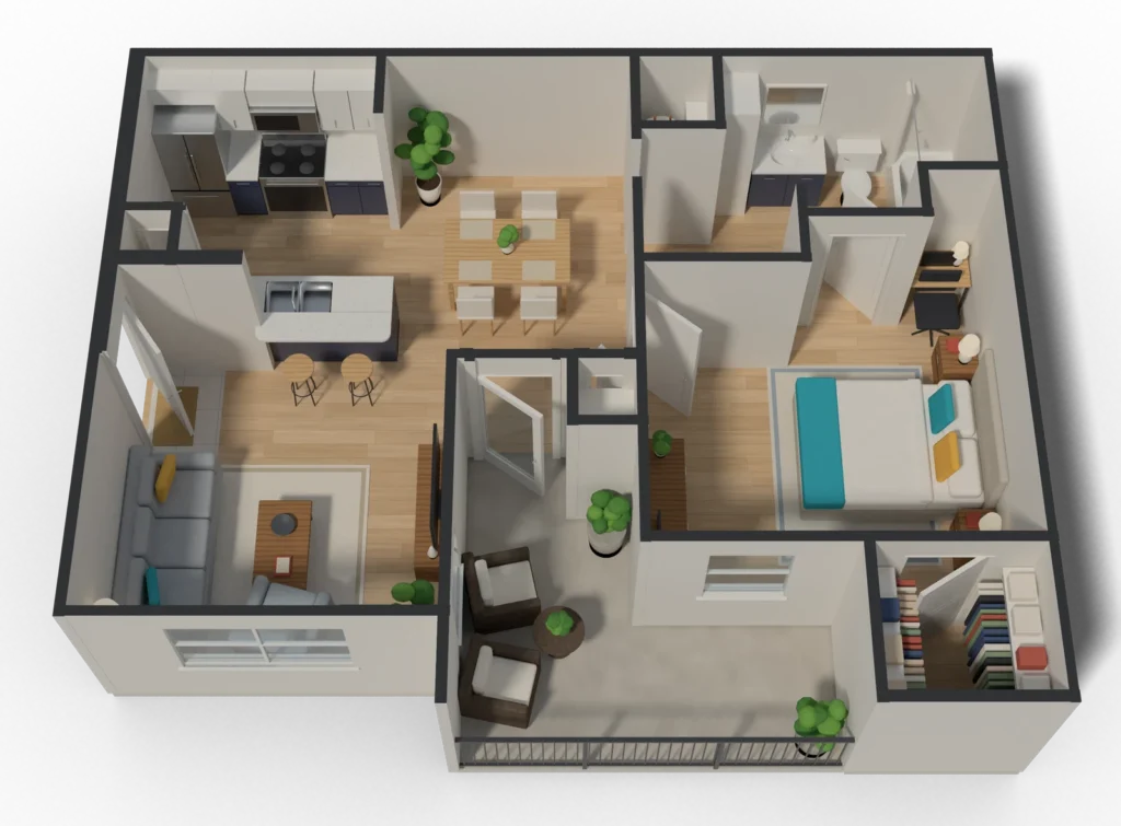 The San Joaquin floor plan drawing