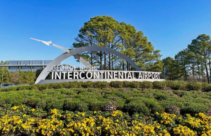 George Bush Intercontinental Airport entrance sign