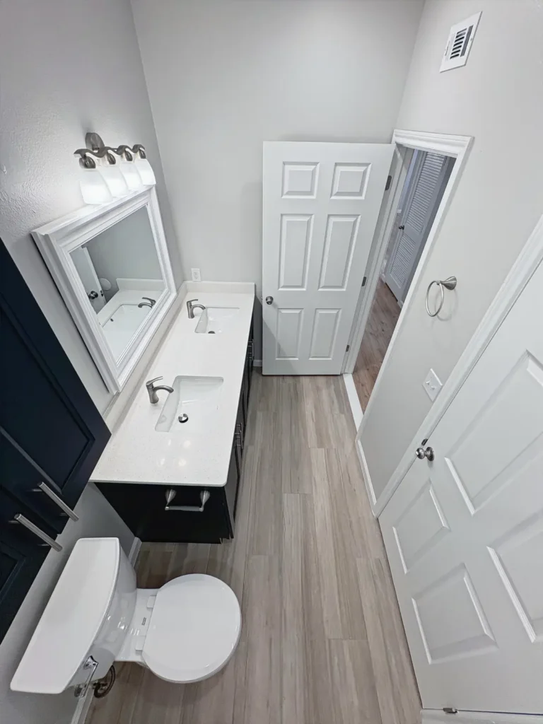 Renovated bathroom vanity